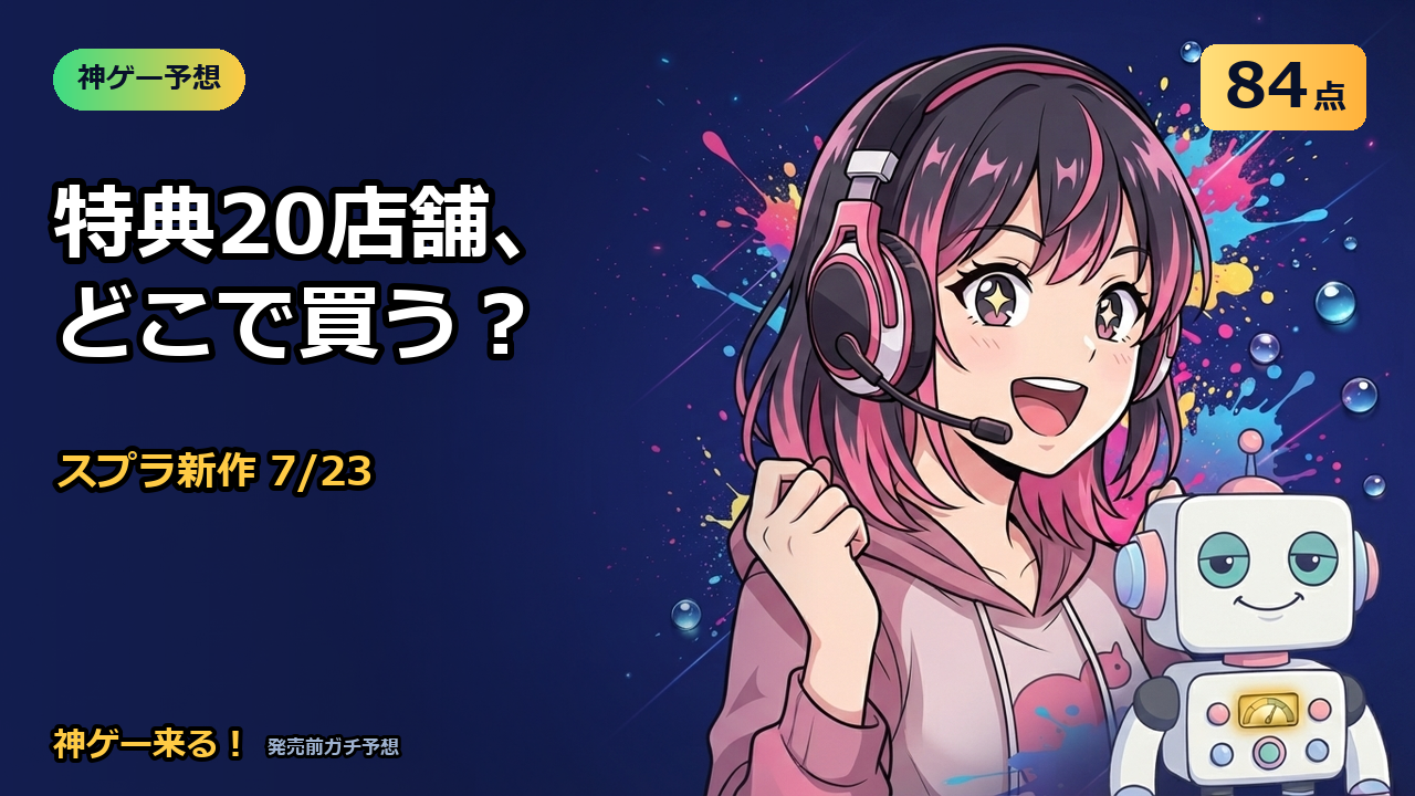 スプラトゥーン レイダースの予想アイキャッチ。神ゲー予想84点